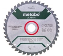Griešanas disks kokam Metabo PRECISION CUT WOOD - CLASSIC; 216x30 mm; Z40; 5° 628652000