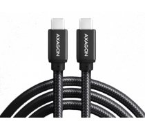 Axagon Data and charging USB 3.2 Gen1 cable lengh 3 m. PD 60W, 3A. Black braided. BUCM3-CM30AB