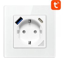 Smart WiFi Wall Socket Avatto N-WOT10-USB-W TUYA USB USB-C (white) N-WOT10-USB-W