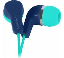 CANYON EPM-02, Stereo Earphones with inline microphone, Green+Blue, cable length 1.2m, 20*15*10mm, 0.013kg CNS-CEPM02GBL