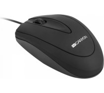 CANYON CM-1, wired optical Mouse with 3 buttons, DPI 1000, Black, cable length 1.8m, 100*51*29mm, 0.07kg CNE-CMS1
