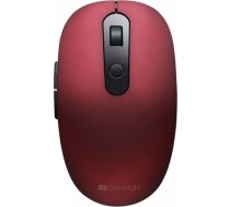 CANYON MW-9, 2 in 1 Wireless optical mouse with 6 buttons, DPI 800/1000/1200/1500, 2 mode(BT/ 2.4GHz), Battery AA*1pcs, Red, silent switch for right/left keys, 65.4*112.25*32.3mm, 0.092kg CNS-CMSW09R