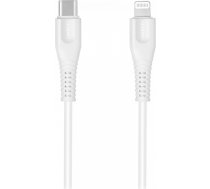 CANYON MFI-4, Type C Cable To MFI Lightning for Apple, PVC Mouling,Function: with full feature( data transmission and PD charging) Output:5V/2.4A, OD:3.5mm, cable length 1.2m, 0.026kg,Color:White CNS-MFIC4W