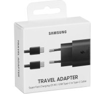 Samsung EP-TA800XBEGWW lādētājs ar USB-C kabeli / 3A / 25W / melns EP-TA800XBEGWW