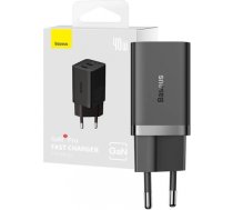 Wall Charger Baseus GaN5 40W, 2x USB C (Black) CCGP180101
