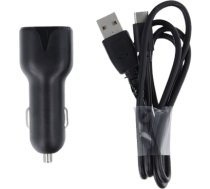 Maxlife MXCC-01 car charger 2x USB 2.4A black + USB-C cable OEM0400069