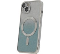 Mocco Glitter Chrome MagSafe Case Silikona Apvalks Priekš Apple iPhone 12 Pro MC-GC-IPH-12P-SL