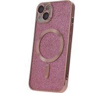 Mocco Glitter Chrome MagSafe Case Silikona Apvalks Priekš Apple iPhone 12 Pro MC-GC-IPH-12P-PN