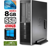 HP 8100 Elite SFF i5-650 8GB 480SSD GT1030 2GB DVD WIN10 PG5300