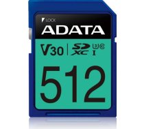 ADATA Premier Pro 512GB SDXC memory card (UHS-I (U3), Class 10, V30) ASDX512GUI3V30S-R