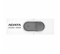 Adata Flash Drive UV220, 64GB, USB 3.0, white and grey AUV220-64G-RWHGY