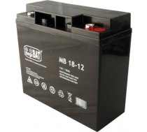 MPL megaBAT MB 18-12 UPS battery Lead-acid accumulator VRLA AGM Maintenance-free 12 V 18 Ah Black MB 18-12