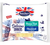 BUTCHER'S Delicious Dinners Ocean Fish, Haddock - wet cat food - 4 x 100g