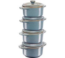 Zwilling Staub Mini Cocotte Round 4 pcs. - 200 ml 40508-160-0 Antique Turquoise 40508-159-0