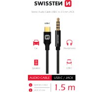 Swissten Textile Audio Adapteris USB-C / 3,5 mm / 1.5m 73501303