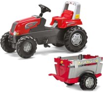 Rolly Toys Traktors ar pedāļiem un piekabi, sarkans LE2166