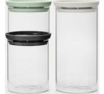 BRABANTIA stikla kārbu komplekts 0.3L+0.6L+1.1L, mixed - 100550 100550