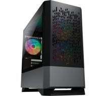 COUGAR | MG140 Air RGB Black | PC Case | Mini Tower / Air Vents Front Panel / 3 x ARGB Fans / 4mm TG Left Panel CGR-5JM8B-AIR-RGB