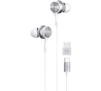 Maxell XC1 USB-C wired headphones with USB-A adapter white MAXELL XC1 WHITE