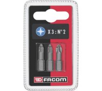 Skrūvgriežu uzgaļu komplekts Facom ED102T.J3; PZ2; 25 mm; 3 gab. ED102T.J3