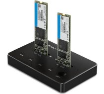 Qoltec 50310 Drive docking station 2x SSD M.2 SATA | NGFF | USB Type C 50310