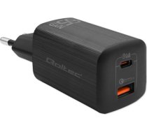 Qoltec 50766 mobile device charger Laptop, Portable gaming console, Power bank, Smartphone, Smartwatch, Tablet Black AC Fast charging Indoor 50766