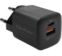 Qoltec 50764 mobile device charger Laptop, Portable gaming console, Power bank, Smartphone, Smartwatch, Tablet Black AC Fast charging Indoor 50764