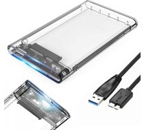 Fusion 2,5" ārējais cietā diska korpuss SATA III | USB 3.0 caurspīdīgs FUSHDDC30TP