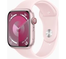 Apple Watch Series 9 GPS 45mm Pink Aluminium Case with Light Pink Sport Band - S/M MR9G3ET/A