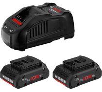 Akumulators Bosch ProCORE18V; 18 V; 2x4,0 Ah akum. + lādētājs GAL 1880 CV 1600A016GF