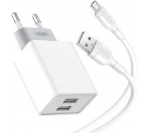 Wall charger XO L65EU with Micro Usb Cable 2xUSB (white) 30035-UNIW