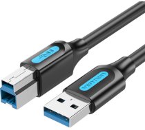 USB 3.0 A to B cable Vention COOBI 3m Black PVC COOBI