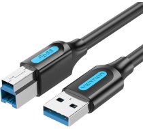 USB 3.0 A to B cable Vention COOBF 1m Black PVC COOBF