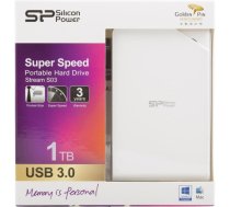 Silicon Power Stream S03 1TB White ārējais cietais disks SP010TBPHDS03S3W