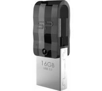 Silicon Power zibatmiņa 16GB Mobile C31 USB-C, melna SP016GBUC3C31V1K