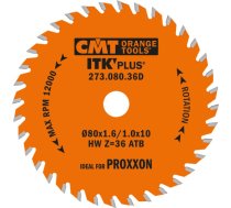 Griešanas disks kokam CMT ITK-Plus® 271; 80x1,6x10; Z36; 15° 273.080.36D