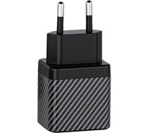 Wall charger INVZI GaN 2x USB-C, 45W, EU (black) GH4512EU