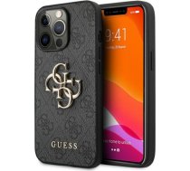 Guess GUHCP13X4GMGGR iPhone 13 Pro Max 6.7" pelēks cietais maciņš 4G Big Metal Logo GUE001511-0