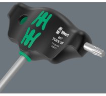 Wera 467/7 TORX HF set 2 T-handle screwdrivers + rack, 7 pieces (black/green, with holding function) 05023456001
