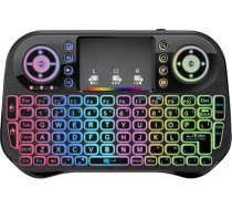 Fusion Rainbow kompakta bezvadu tastatūra ar skārienpaliktni un krāsainu apgaismojumu Android | iOS | TV | PC FUSI10MBK