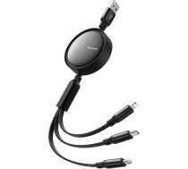 3in1 USB to USB-C / Lightning / Micro USB Cable, Mcdodo CA-7256, 3.5A, 1.2m (black) CA-7256