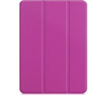 iLike Galaxy Tab A8 10.1 T510 / T515 Tri-Fold Eco-Leather Stand Case Purple ILK-TRC-S2-PU