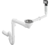 Hansgrohe virtuves izlietnes sifons ar izplūdi un pārplūdi D16-10, 1½ x40/50 mm, balta plastmasa HG43927000