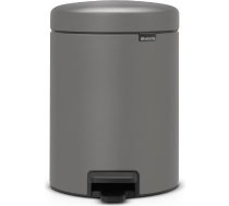 Brabantia atkritumu tvertne ar pedāli NewIcon, 5l, mineral concrete grey 22126284