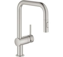 Grohe virtuves izlietnes maisītājs ar izvelkamu dušu Minta, supersteel 32322DC2