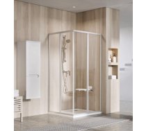 Ravak dušas durvis stūrim SRV2-S, 1000 mm, h=1950, balts/caurspīdīgs stikls 14VA01O2Z1