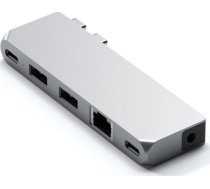 Satechi Pro Hub mini USB-C Apple MacBook (2xUSB-C, 2x USB-A, Ethernet, jack port) (silver) STH35