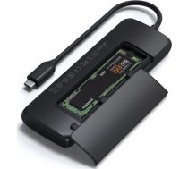 SATECHI USB-C Hybrid Multiport Adapter with SSD Enclosure Black | MacBook M1 M2 ST-UCHSEK