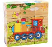 RoGer Izglītojoši Koka Klucīši Puzle / 9gab. / Transportlīdzekļi RO-PUZZLE-VEH