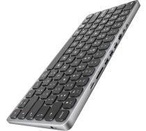 AXAGON HMC-KB keyboard USB-C 5Gbps with HUB, microSD/SD, 3x USB-A, HDMI 4K/60Hz, PD 100W, Audio, US layout HMC-KB-US